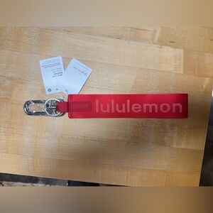 Lululemon Athletica Red Keychain with Silver Clasp
